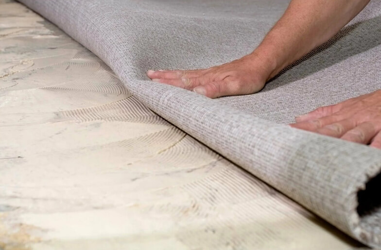 Монтаж ковровых покрытий на основе ПВХ